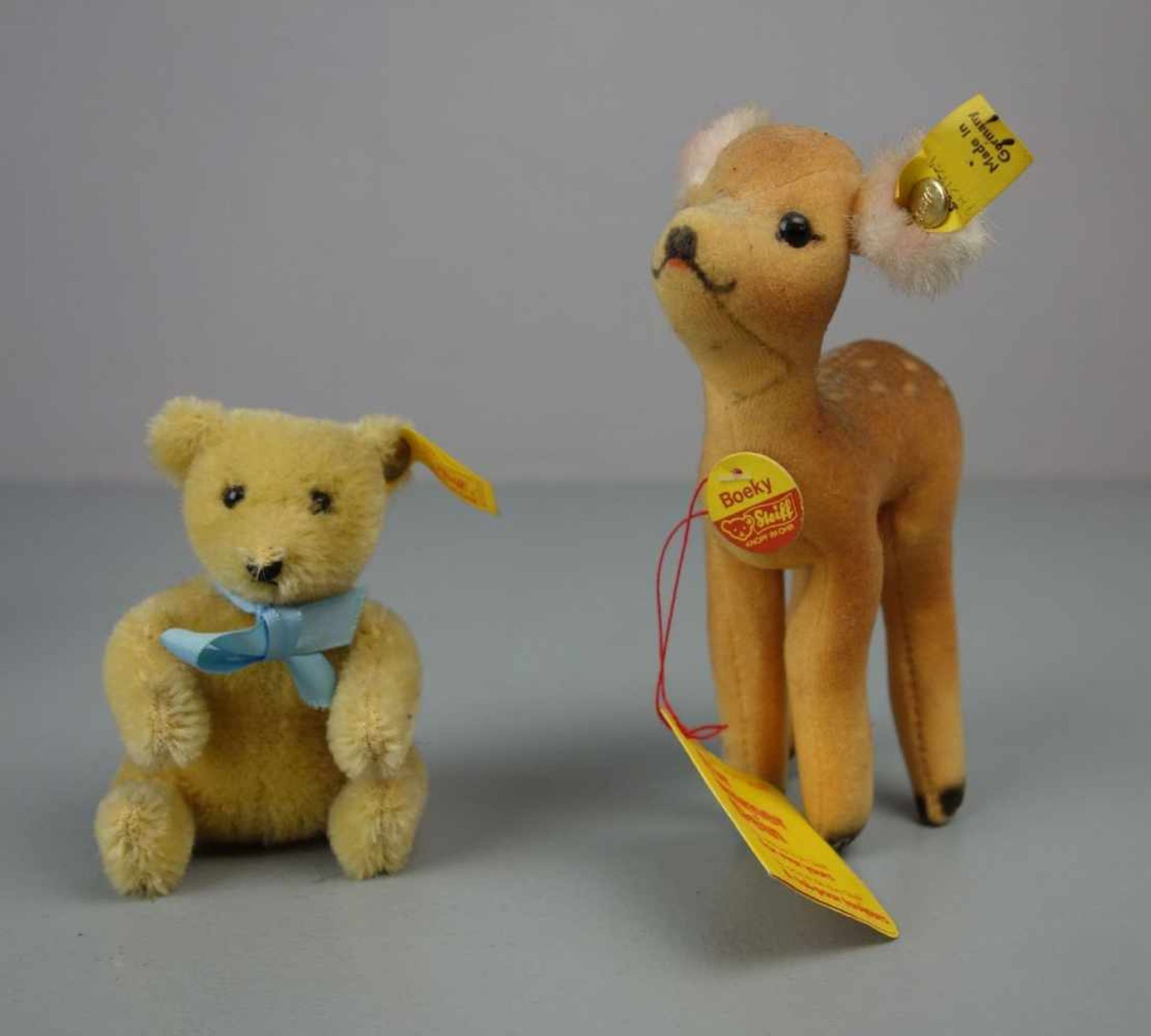 KONVOLUT KLEINE PLÜSCHTIERE / SPIELFIGUREN, Manufaktur Steiff, 2. H. 20. Jh. / teils 1970er Jahre, - Bild 4 aus 5