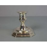 LEUCHTER / TISCHLEUCHTER / candle stand, 800er Silber (168 g), gepunzt mit Feingehaltsangabe,