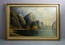 CHRISTENSEN, J. C. (norwegischer Landschaftsmaler des 19. Jh.), Gemälde / painting: "Norwegische