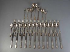 SPEISEBESTECK / SILBERBESTECK/ TAFELBESTECK - 43 Teile - für 12 Personen / silver cutlery, 20.