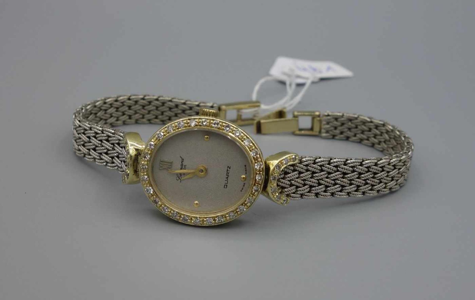 ELEGANTE DAMEN-ARMBANDUHR - LÉONARD / wristwatch, 2. H. 20. Jh., Quarz-Uhr, Manufaktur Léonard / - Image 4 of 7