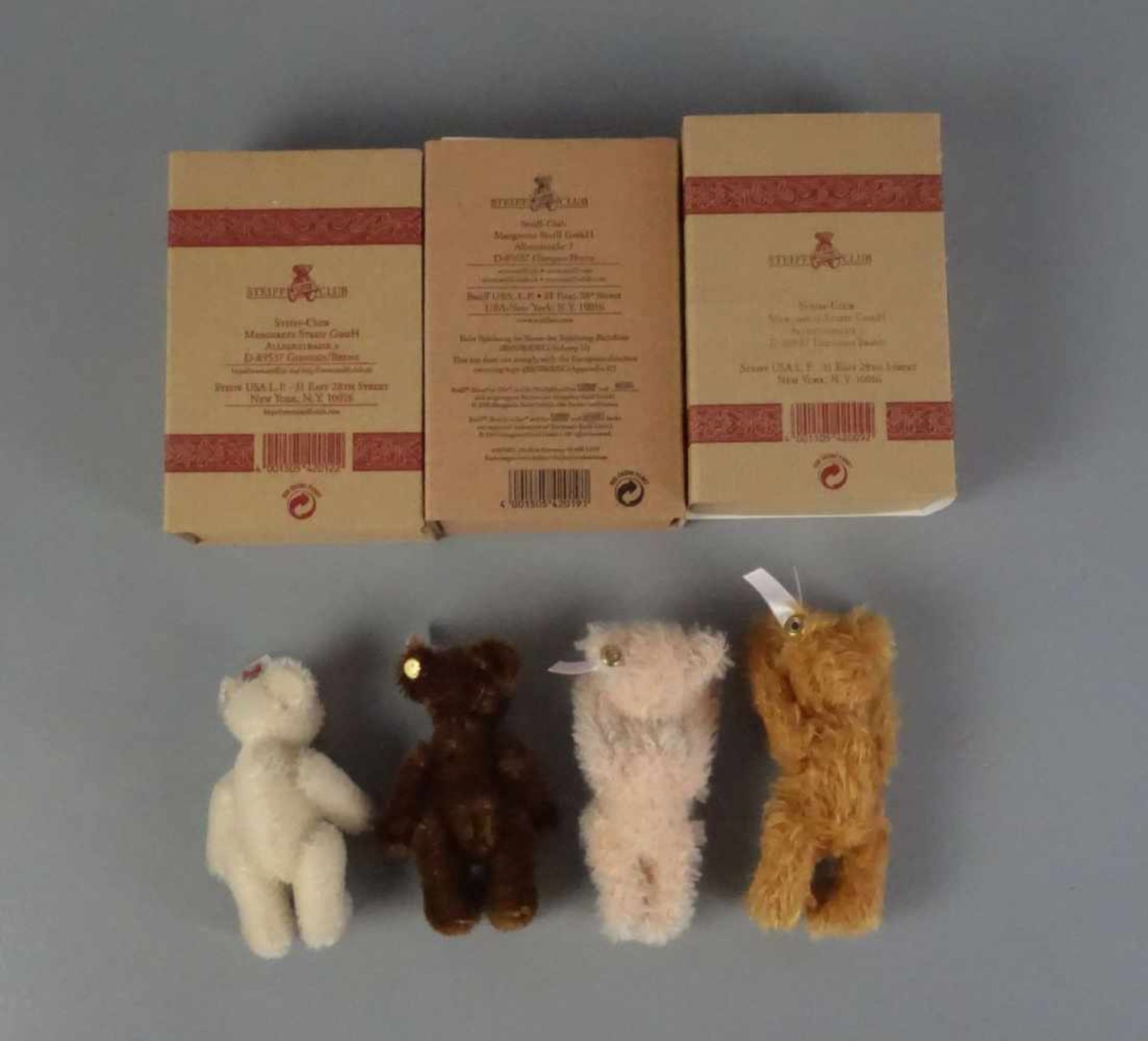 KONVOLUT PLÜSCHTIERE / MINIATURBÄREN - 7 TEDDYBÄREN / teddy bears, 20. Jh.; Manufaktur Steiff in - Bild 3 aus 3