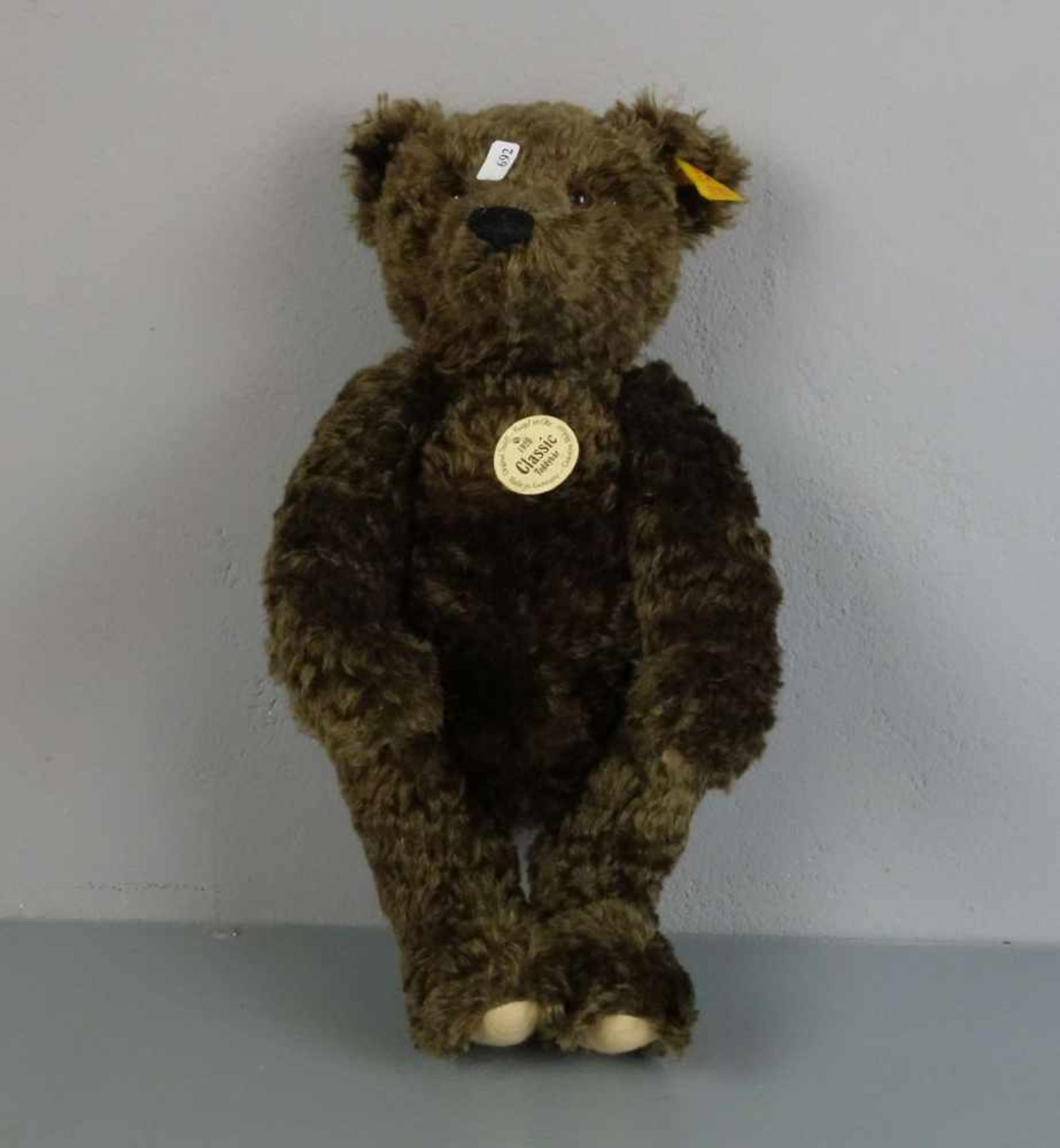 PLÜSCHTIER / TEDDYBÄR - "Classic Teddybär 1920" / teddy bear, 2. H. 20. Jh., Mohair und Filz;