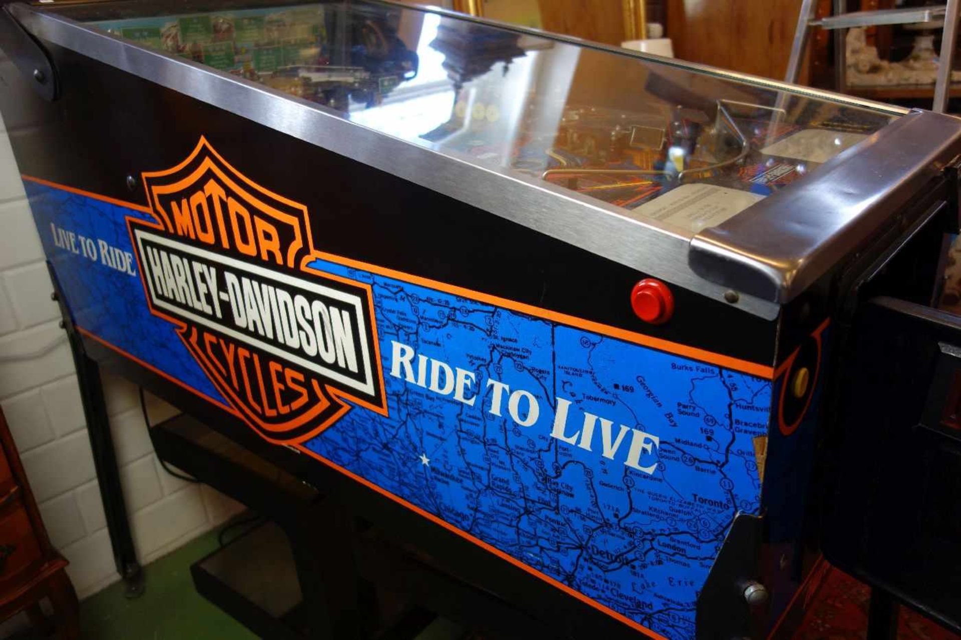 FLIPPERAUTOMAT / FLIPPER BALLY "HARLEY DAVIDSON" / pinball, aus dem Jahre 1991, Manufaktur Bally. - Bild 12 aus 14