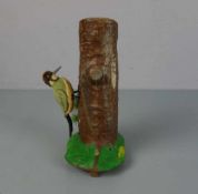 SPIELZEUG: Specht an einem Baumstamm / toy woodpecker, Mitte 20. Jh., Manufaktur Carl Max,