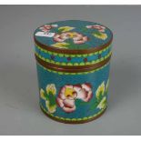 CLOISONNÉ - DOSE / DECKELDOSE / cloisonné box, Emaille über Kupfer, China, 2. Hälfte 20. Jh..