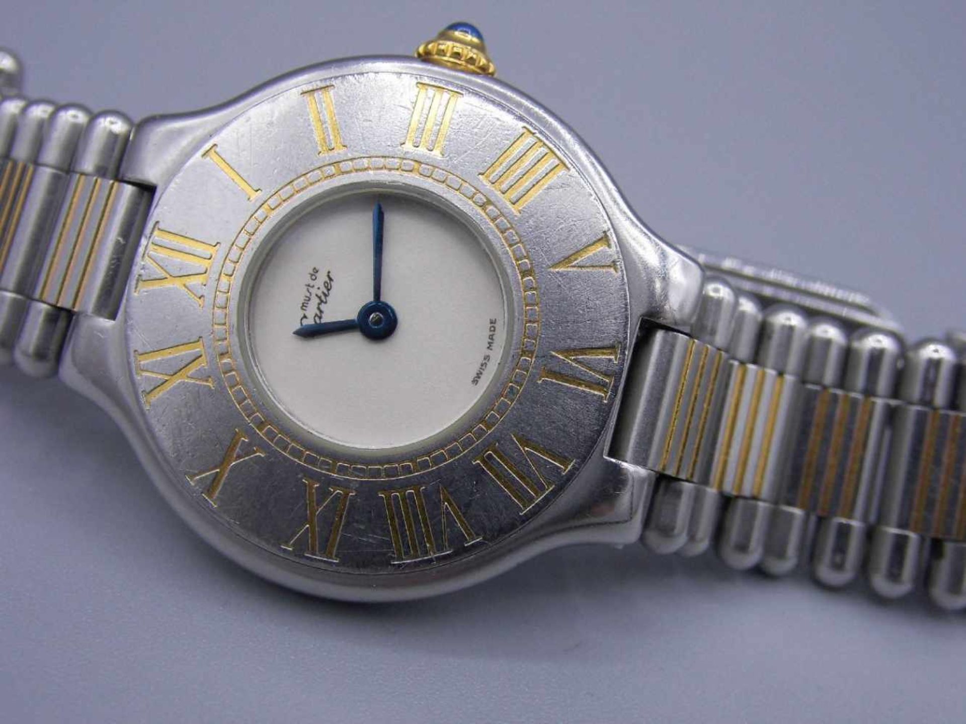 VINTAGE DAMEN ARMBANDUHR / wristwatch, Quartz, Manufaktur "les must de Cartier/ Paris", Modell - Image 5 of 8