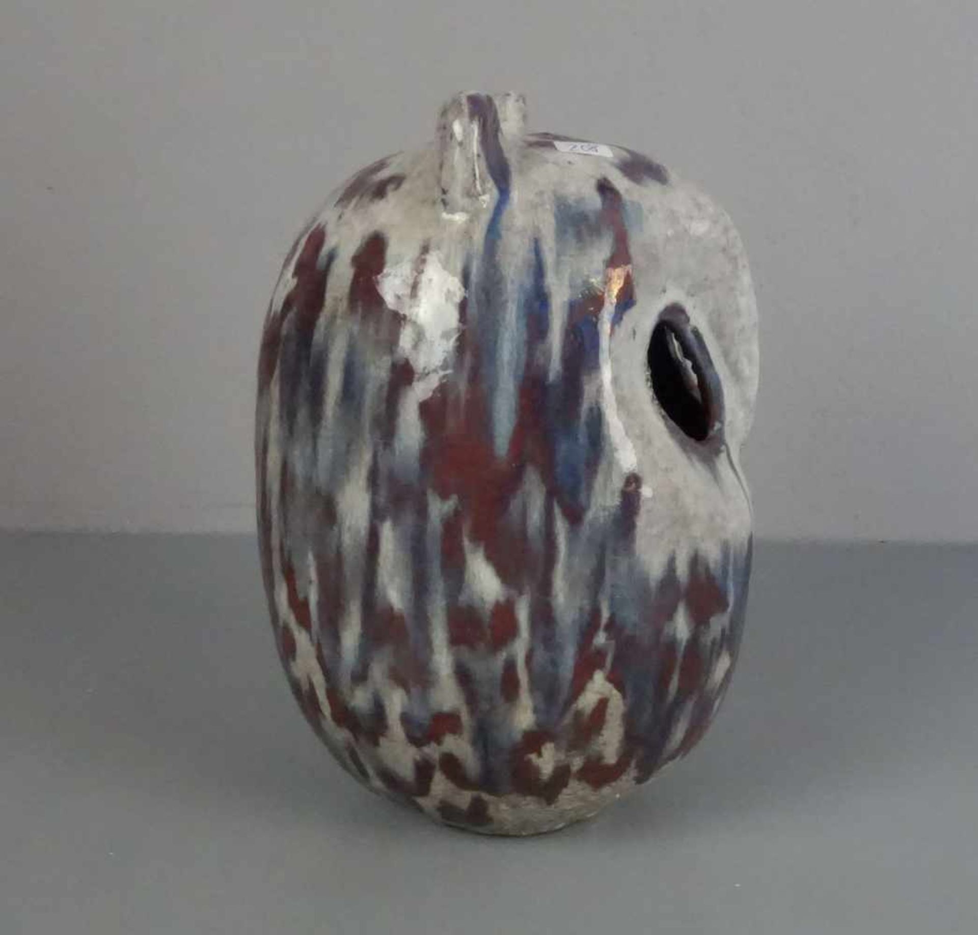 KÜNSTLERKERAMIK / SKULPTUR: "Eule" / owl pottery sculpture, Mitte 20. Jh., Studiokeramik, - Bild 2 aus 4