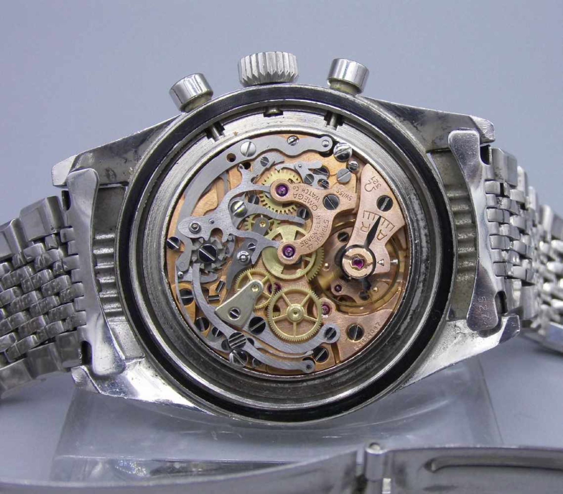 VINTAGE ARMBANDUHR / CHRONOGRAPH - Omega Speedmaster / wristwatch, Handaufzug, 1960er Jahre ( - Image 4 of 13