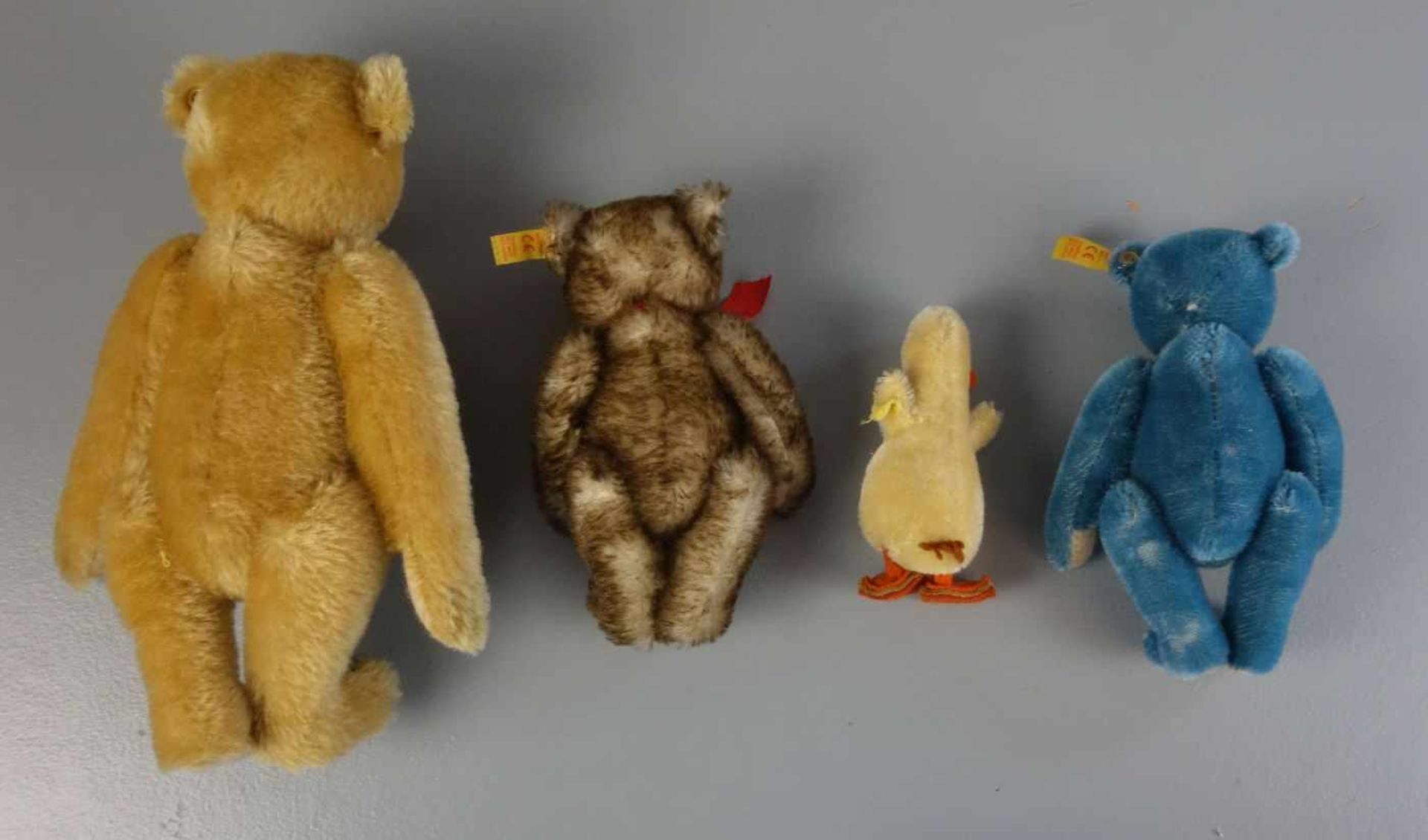 KONVOLUT STEIFF PLÜSCHTIERE - 4 STÜCK / cuddle toys, 2. H. 20. Jh., Mohair und Filz; Manufaktur - Bild 2 aus 4