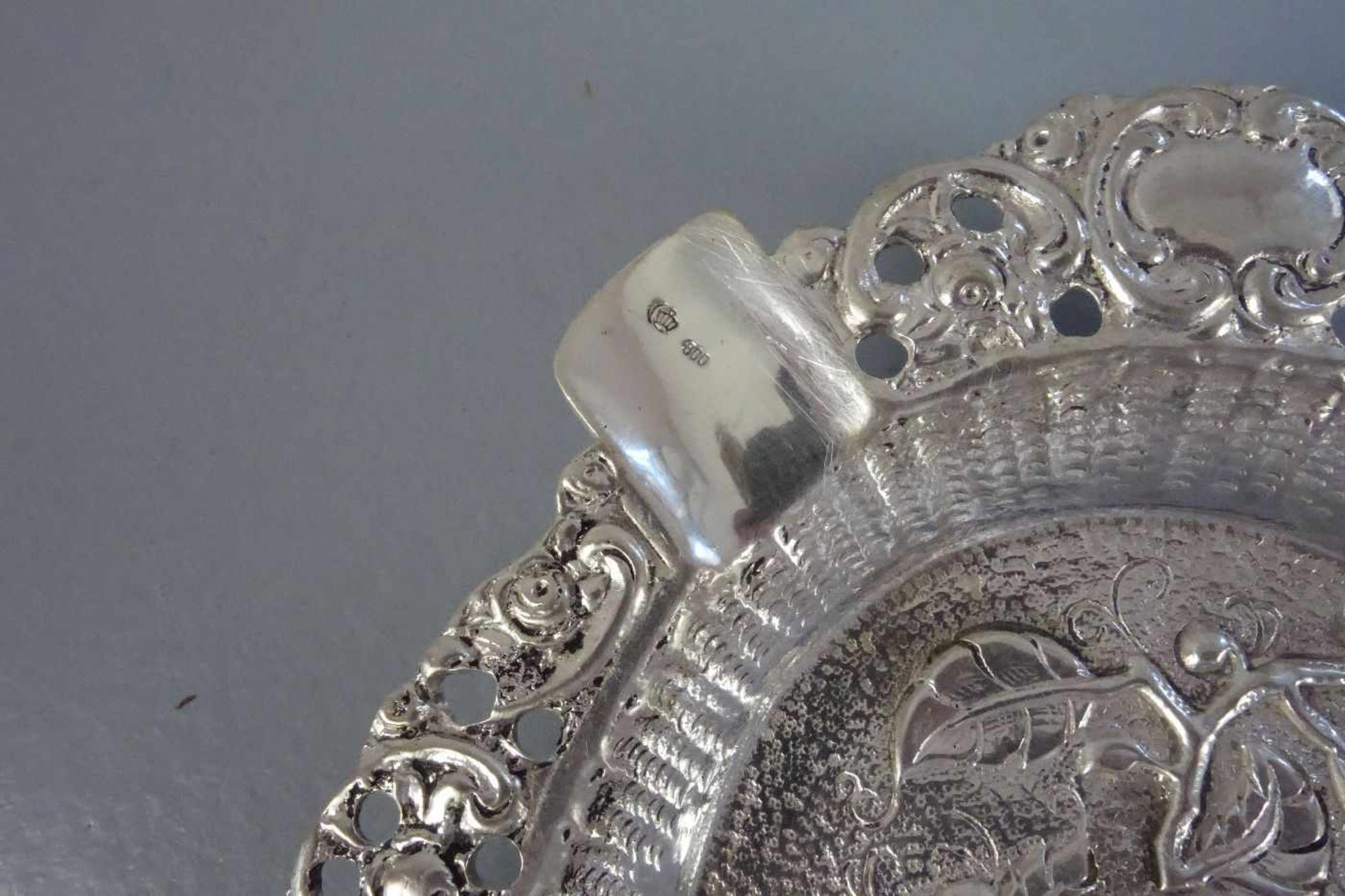 ASCHER / silver ash tray, deutsch, 800er Silber, 180 Gramm, gemarkt mit Feingehaltsangabe und - Image 3 of 3