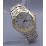 ARMBANDUHR EBEL "WAVE" / wristwatch, Armbanduhr in Stahl/Gold (750er Gold), Schweiz 2006, Quartz,
