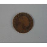 ITALIENISCHE KUPFERMÜNZE 1796, coin. Avers Büste eines Mannes mit der Umschrift "FERDIN DG SICIL