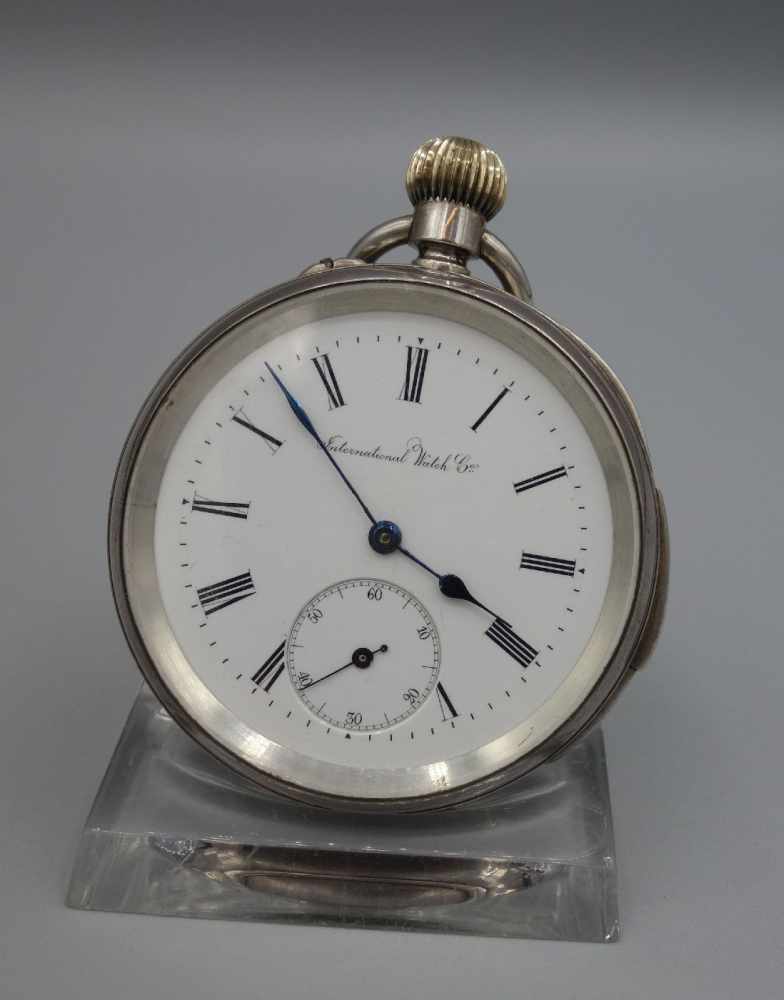 IWC TASCHENUHR MIT MINUTENREPETITION / pocket watch, Schweiz, Handaufzug (Krone und Drücker) sowie