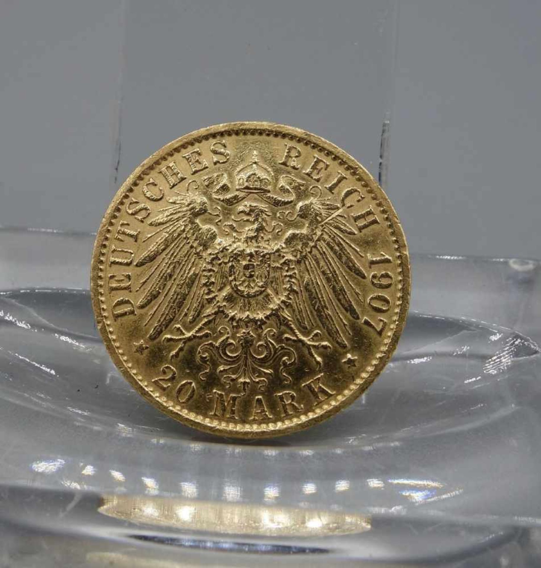 GOLDMÜNZE: DEUTSCHES REICH - 20 MARK / gold coin, Kaiserreich / Preußen, 1907, 900er Gold (7,9 - Bild 2 aus 2
