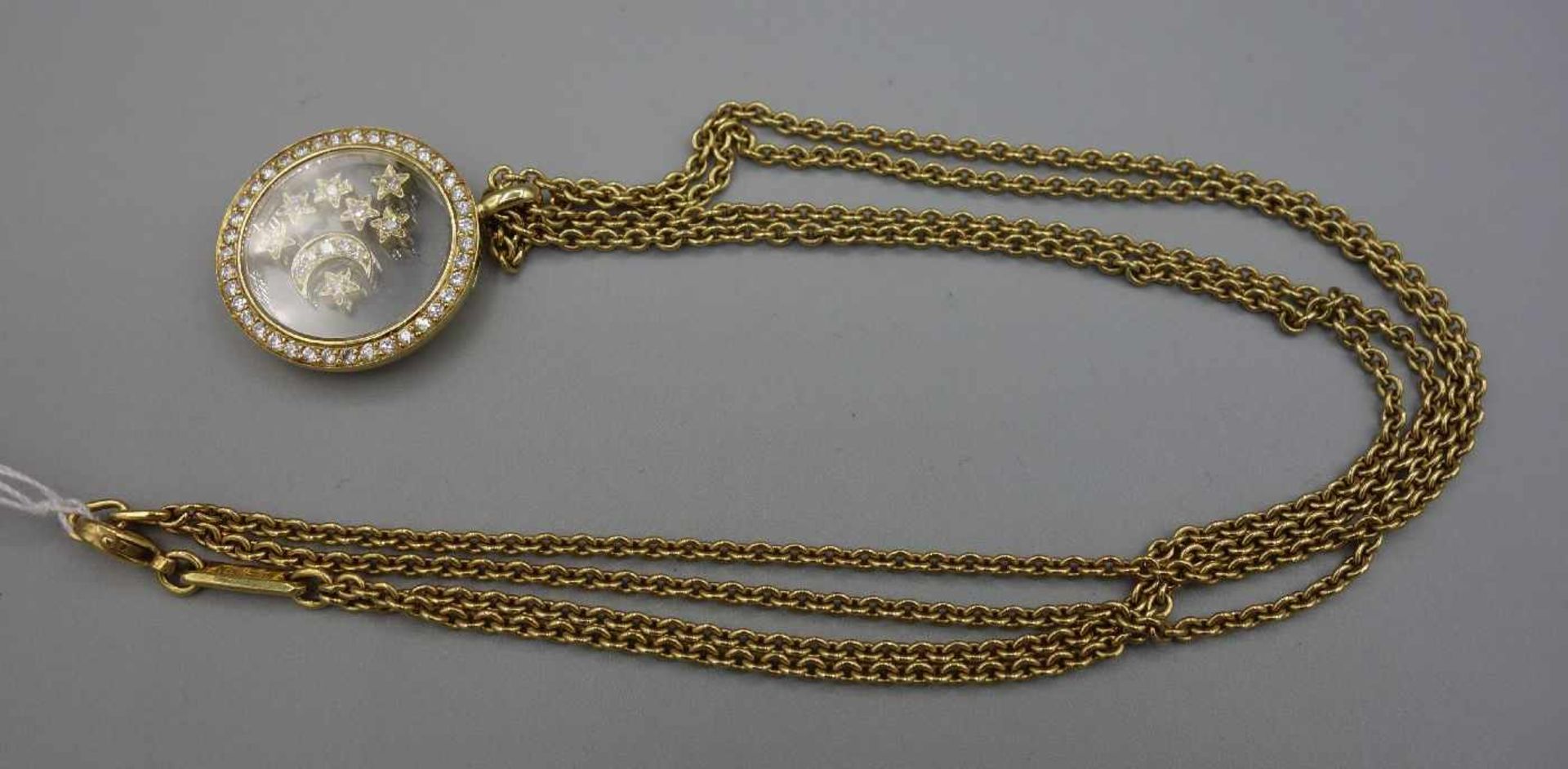 HAPPY DIAMONDS - CHOPARD - COLLIER / KETTE MIT ANHÄNGER, 750er Gold (26,9 g), auf dem Glas bez. " - Image 4 of 4