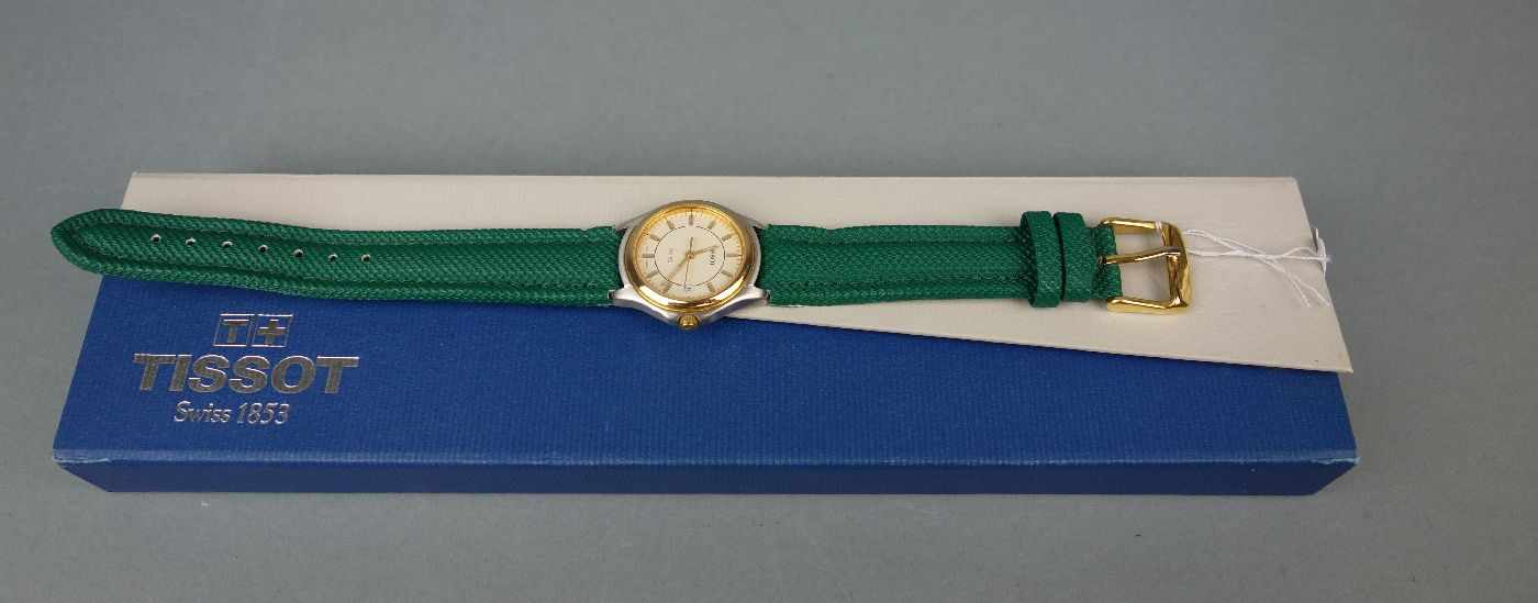 DAMEN ARMBANDUHR TISSOT / Ladies Wristwatch, Quarz-Uhr. Rundes Edelstahlgehäuse in Bicolor (Stahl/ - Image 7 of 7