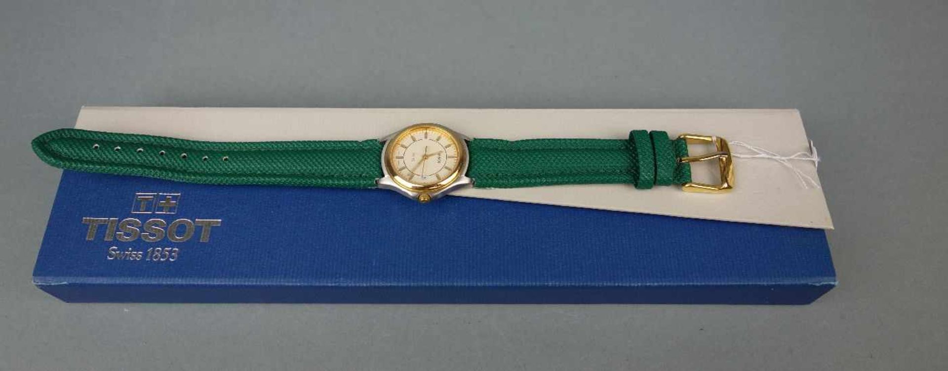 DAMEN ARMBANDUHR TISSOT / Ladies Wristwatch, Quarz-Uhr. Rundes Edelstahlgehäuse in Bicolor (Stahl/ - Bild 7 aus 7