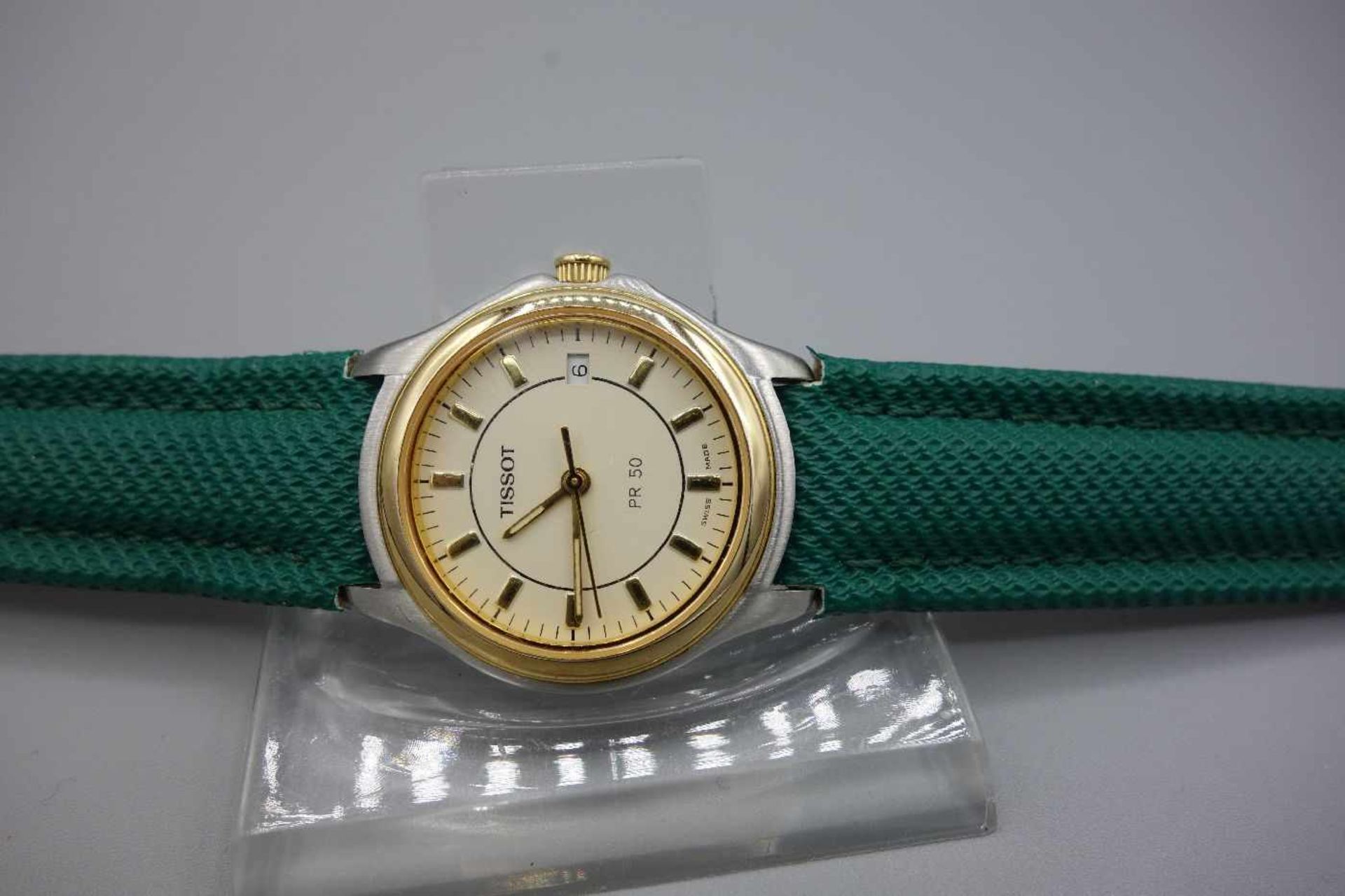 DAMEN ARMBANDUHR TISSOT / Ladies Wristwatch, Quarz-Uhr. Rundes Edelstahlgehäuse in Bicolor (Stahl/ - Bild 3 aus 7