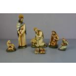 MONOGRAMMIST AR, KONVOLUT KRIPPENFIGUREN / GIPSFIGUREN / crip figures, um 1900 / 1. H. 20. Jh.,