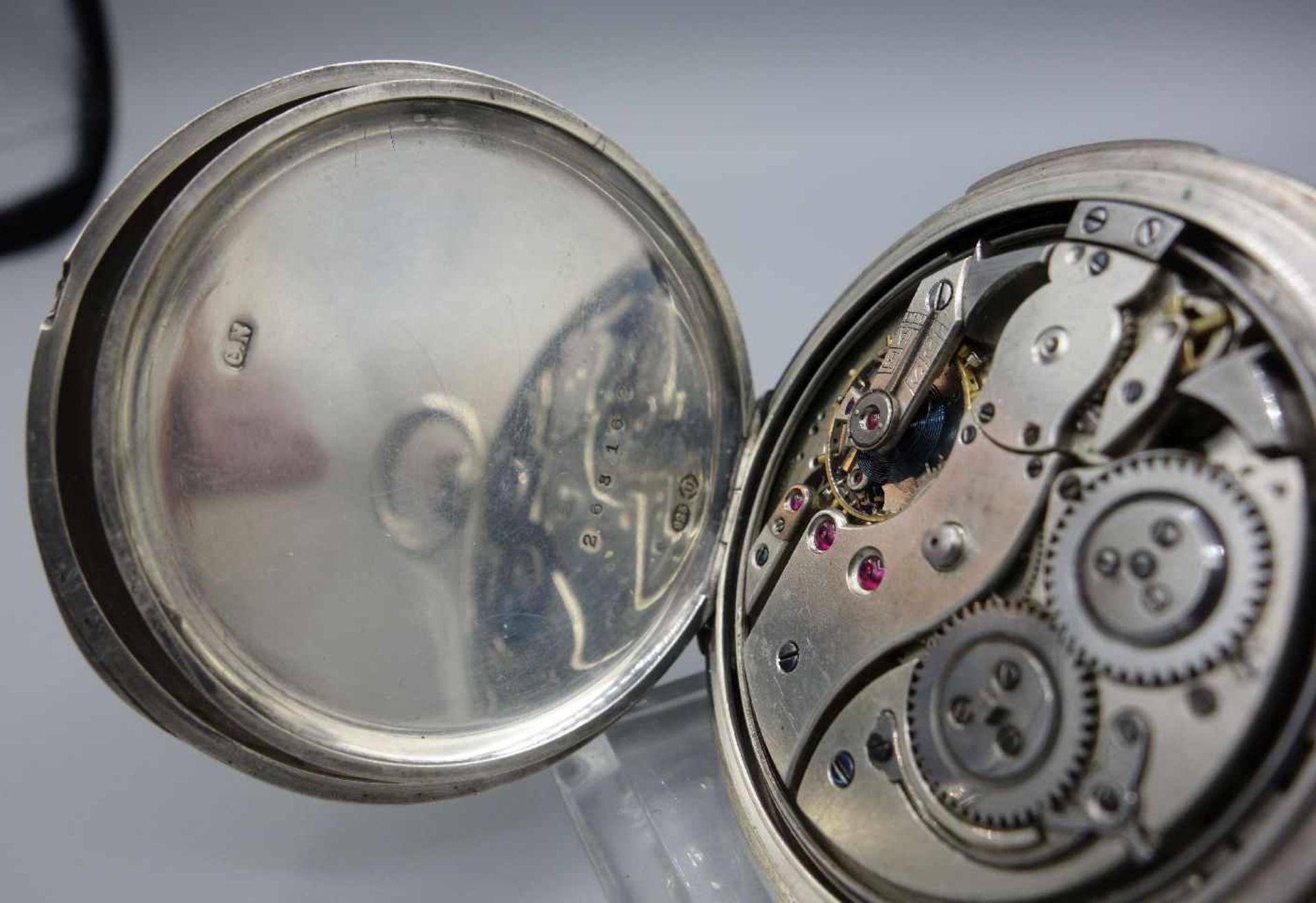 IWC TASCHENUHR MIT MINUTENREPETITION / pocket watch, Schweiz, Handaufzug (Krone und Drücker) sowie - Bild 7 aus 8