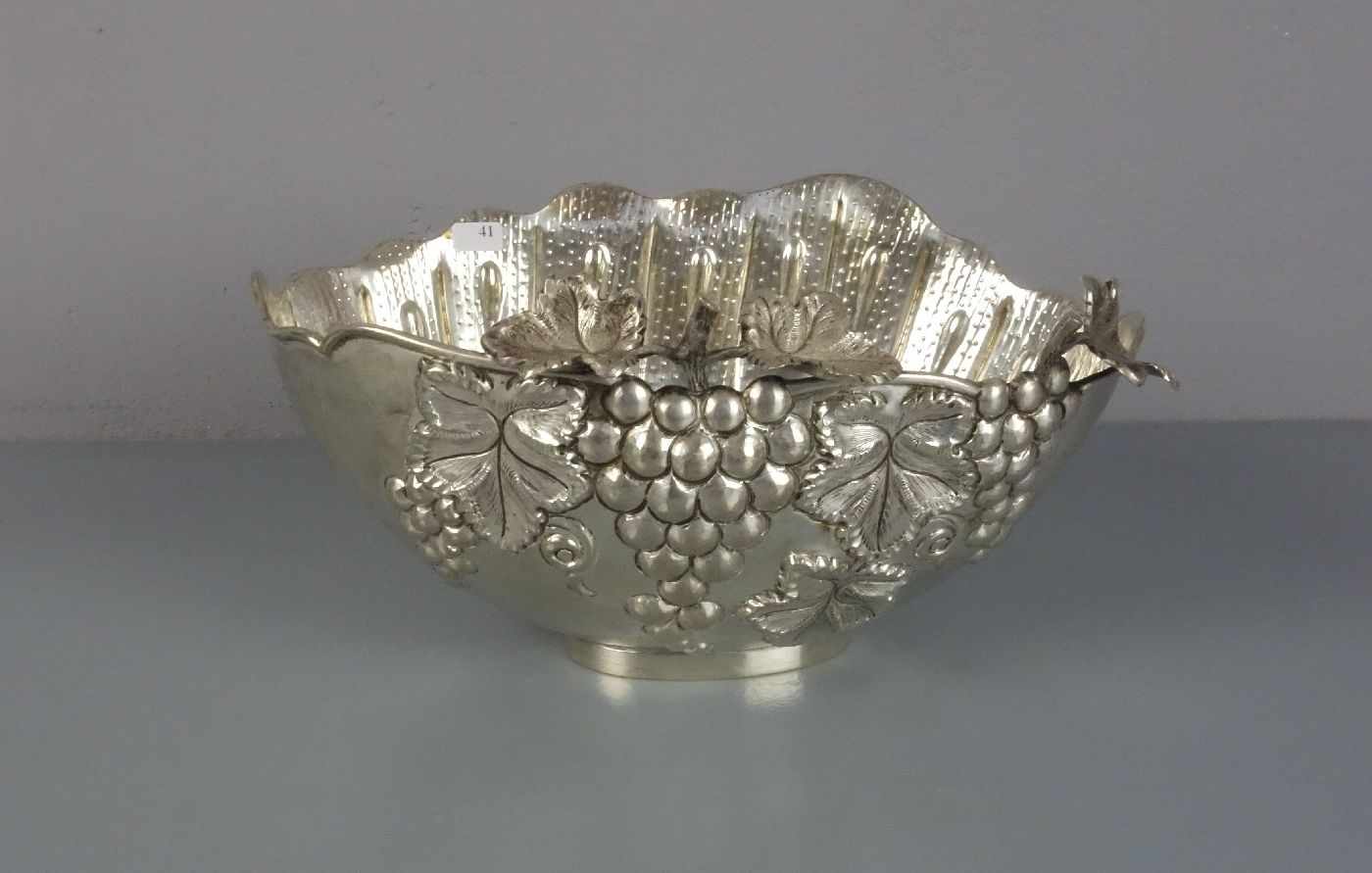 OVALE ANBIETSCHALE / OBSTSCHALE / TRAUBENSCHALE / silver fruit bowl, 900er Silber, 691 Gramm,