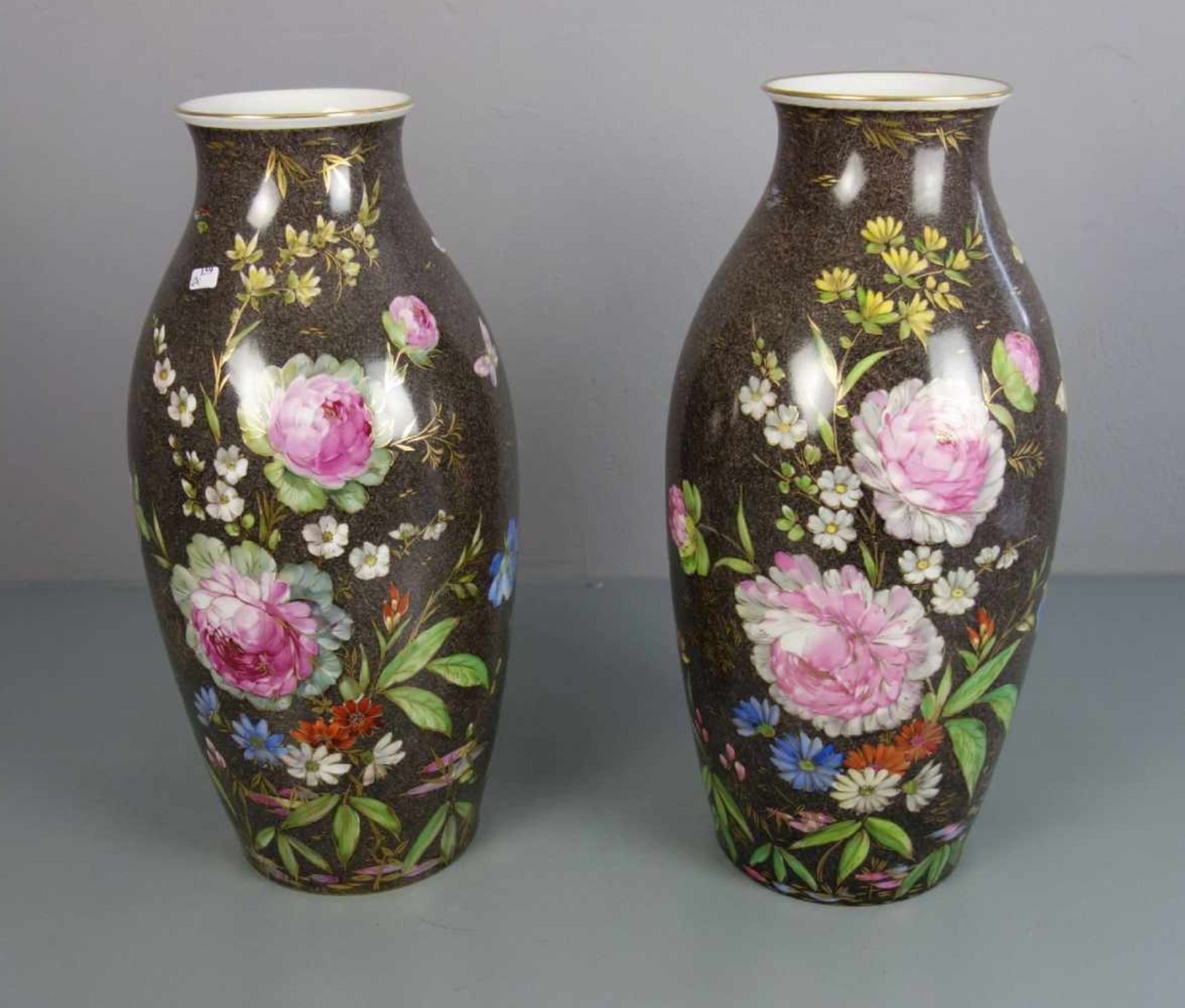 VASENPAAR / pair of vases, Manufaktur Rosenthal, 1950er / 1960er Jahre. Balusterform mit