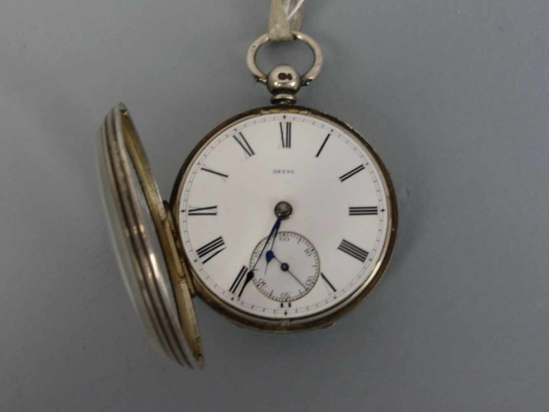 ENGLISCHE SCHLÜSSELTASCHENUHR / TASCHENUHR / open face pocket watch, 19. Jh., Consular Case, - Bild 6 aus 7