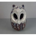 KÜNSTLERKERAMIK / SKULPTUR: "Eule" / owl pottery sculpture, Mitte 20. Jh., Studiokeramik,