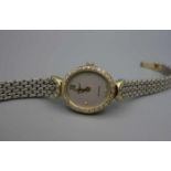 ELEGANTE DAMEN-ARMBANDUHR - LÉONARD / wristwatch, 2. H. 20. Jh., Quarz-Uhr, Manufaktur Léonard /