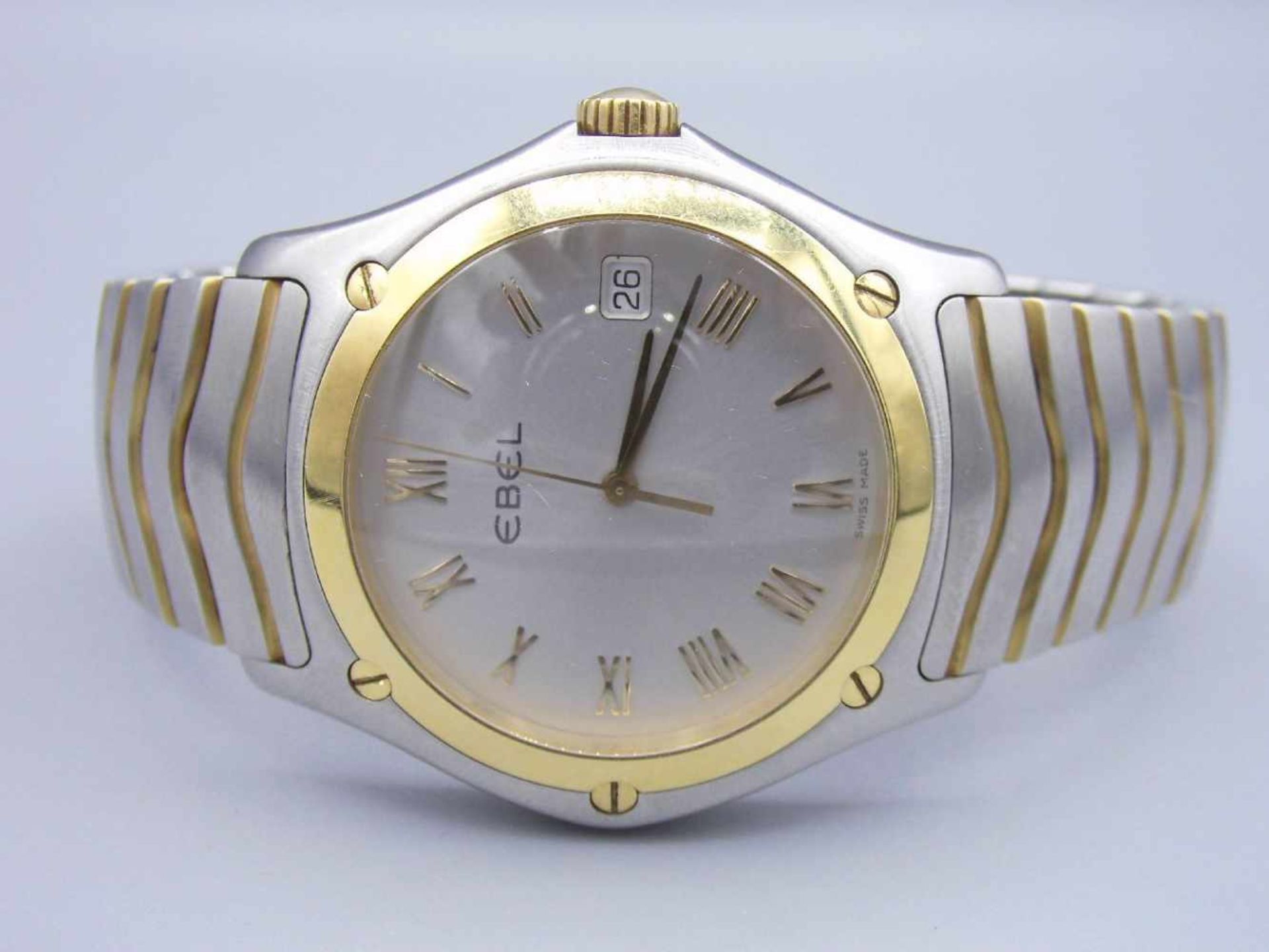 ARMBANDUHR EBEL "WAVE" / wristwatch, Armbanduhr in Stahl/Gold (750er Gold), Schweiz 2006, Quartz, - Image 2 of 7