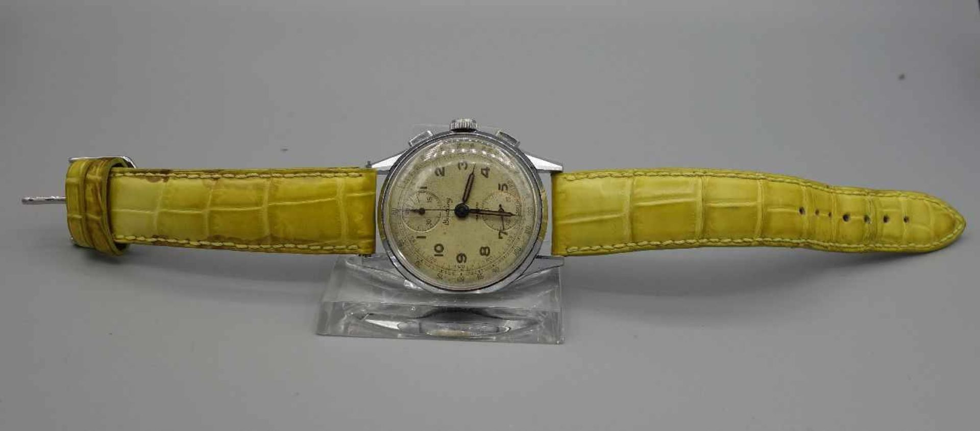 VINTAGE ARMBANDUHR- BREITLING / CHRONOGRAPH / wristwatch, Handaufzug, Manufaktur Breitling /