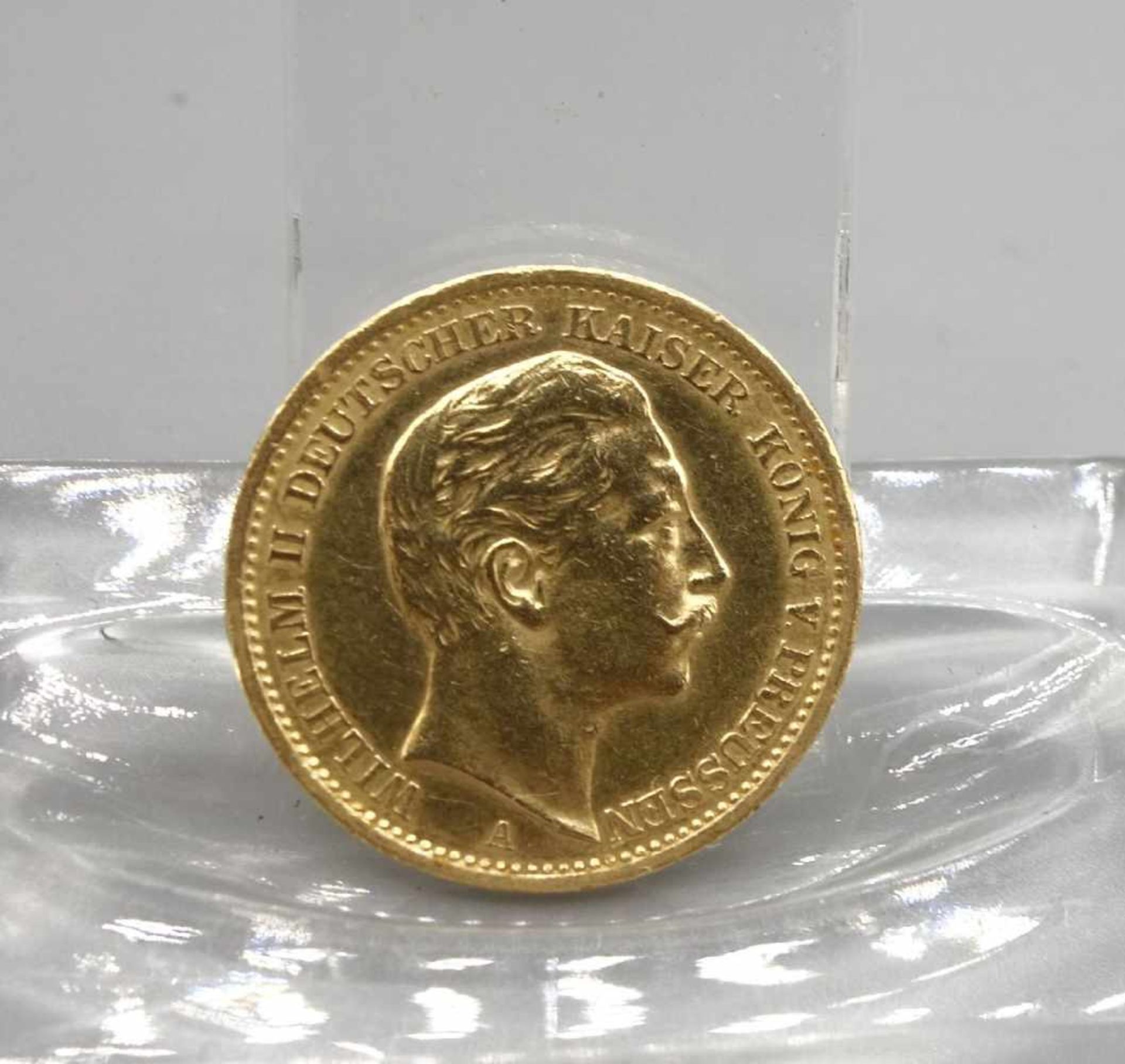 GOLDMÜNZE: DEUTSCHES REICH - 20 MARK / gold coin, Kaiserreich / Preußen, 1907, 900er Gold (7,9