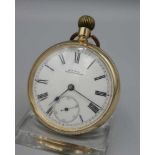 VERGOLDETE TASCHENUHR / pocket watch, USA, 1. H. 20. Jh., Manufaktur Waltham Watch & Co.