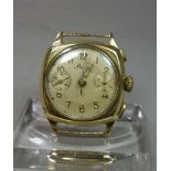 VINTAGE ARMBANDUHR / CHRONOGRAPH: Minerva / vintage wristwatch, wohl 1930er Jahre, Manufaktur