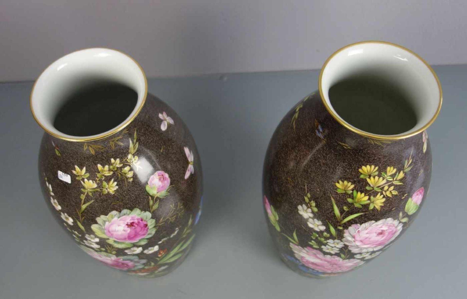 VASENPAAR / pair of vases, Manufaktur Rosenthal, 1950er / 1960er Jahre. Balusterform mit - Bild 2 aus 7