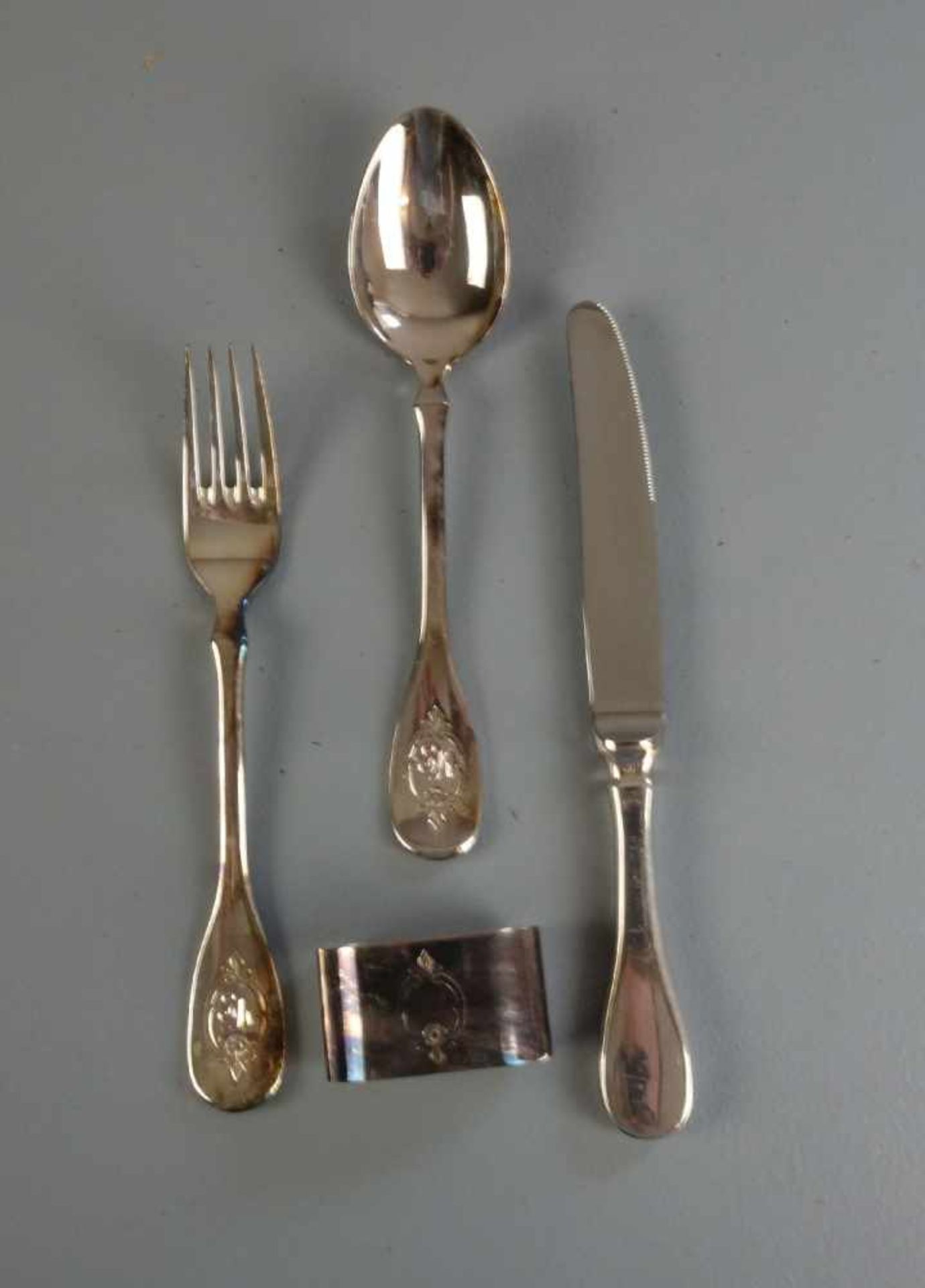 FRÜHSTÜCKSBESTECK / VERSILBERTES BESTECK - 36 Teile - für 12 Personen / plated cutlery, 20. Jh., - Image 5 of 5