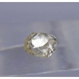 BRILLANT VON 0,75 ct., oval bis kissenförmig geschliffen, Piquet. L. 7 x B. 5,5 x T. 4 mm.- - -22.00