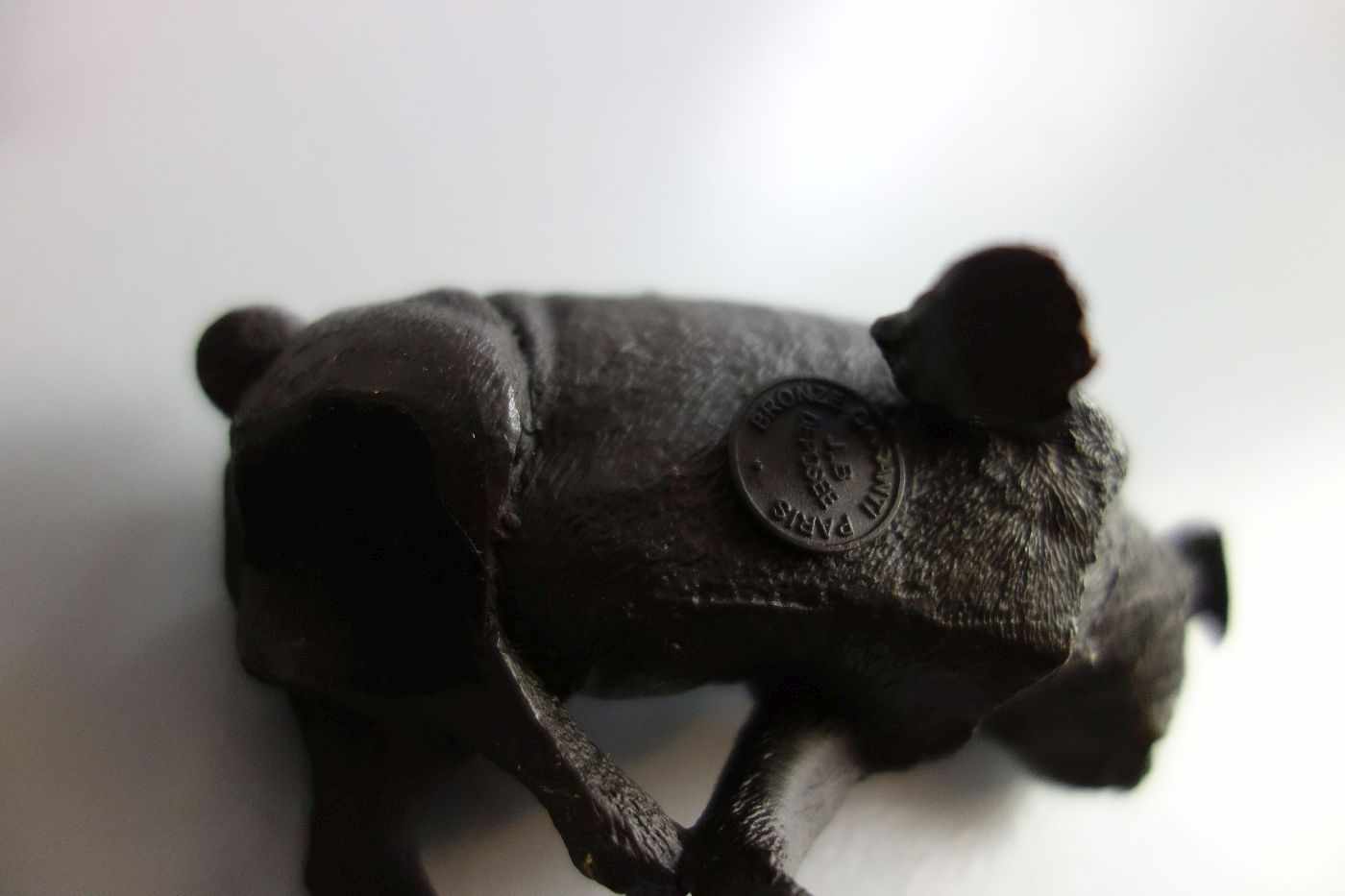PAAR FIGÜRLICHE BRONZEN: "HUNDE" / two bronze dogs, 20. Jh., Mops / Französische Bulldogge in Art - Image 4 of 7