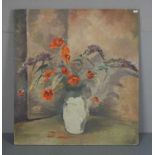 STILLLEBENMALER DES 19./20. Jh., Gemälde / painting: "Blumenstillleben mit Klatschmohn und