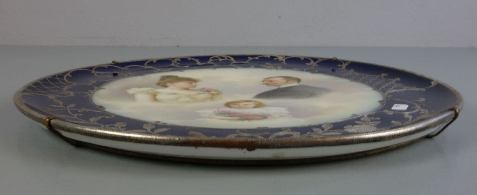BILDTELLER / WANDTELLER / plate, Österreich - Wien, um 1900, Porzellan, glasurblau gemarkt mit - Bild 3 aus 4