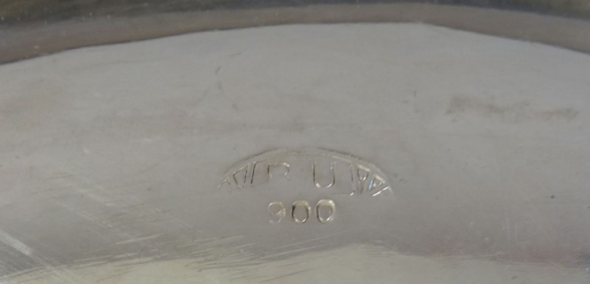 OVALE ANBIETSCHALE / OBSTSCHALE / TRAUBENSCHALE / silver fruit bowl, 900er Silber, 691 Gramm, - Bild 4 aus 4