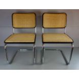 PAAR STÜHLE / FREISCHWINGER S 32, Thonet, Deutschland, 1980er Jahre. Freischwingende Konstruktion