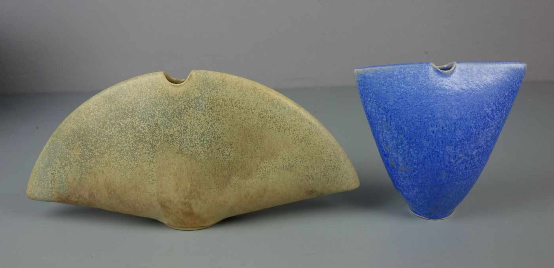 PAAR INGRID RIPKE-BOLINIUS - VASEN (deutsche Keramikerin in Worpswede), Keramik, heller Scherben, - Bild 3 aus 4