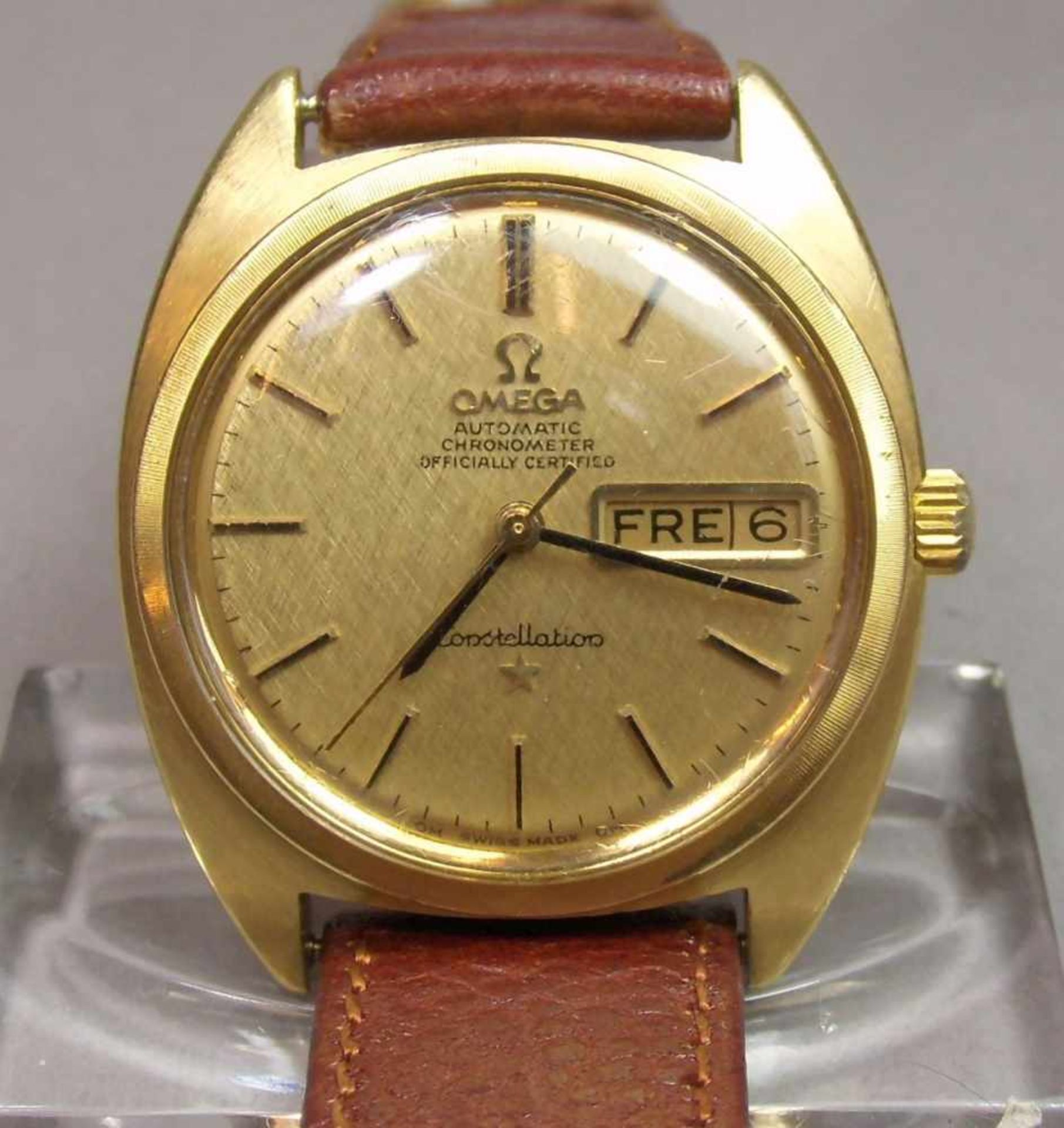 VINTAGE ARMBANDUHR: OMEGA CONSTELLATION / wristwatch, Herstellungsjahr 1968, Automatik-Uhr,