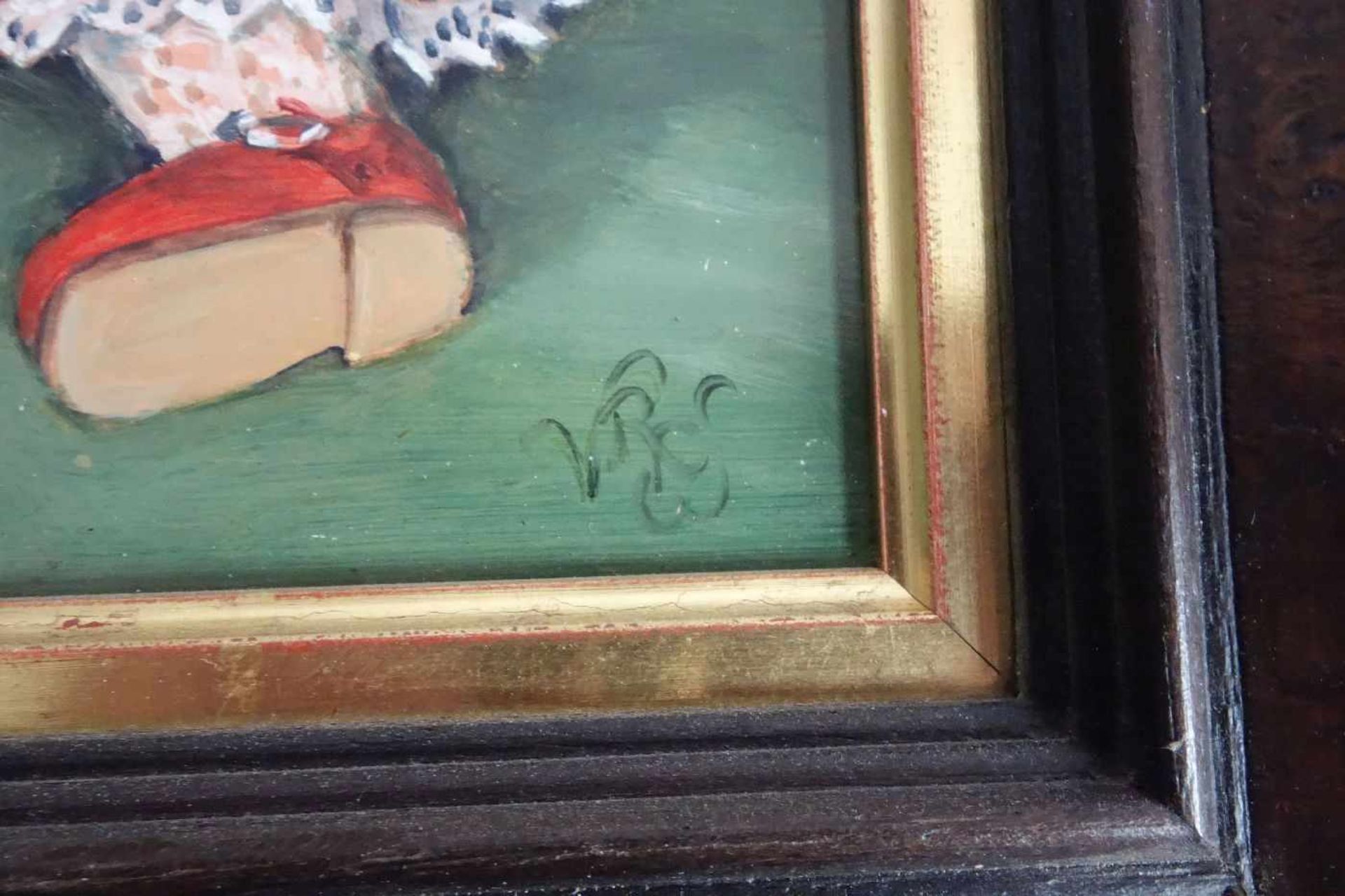 WENZEL, V. R. (Maler des 20./21. Jh.), Paar Gemälde / paintings: "Puppe mit Geige" und "Puppe mit - Image 2 of 3