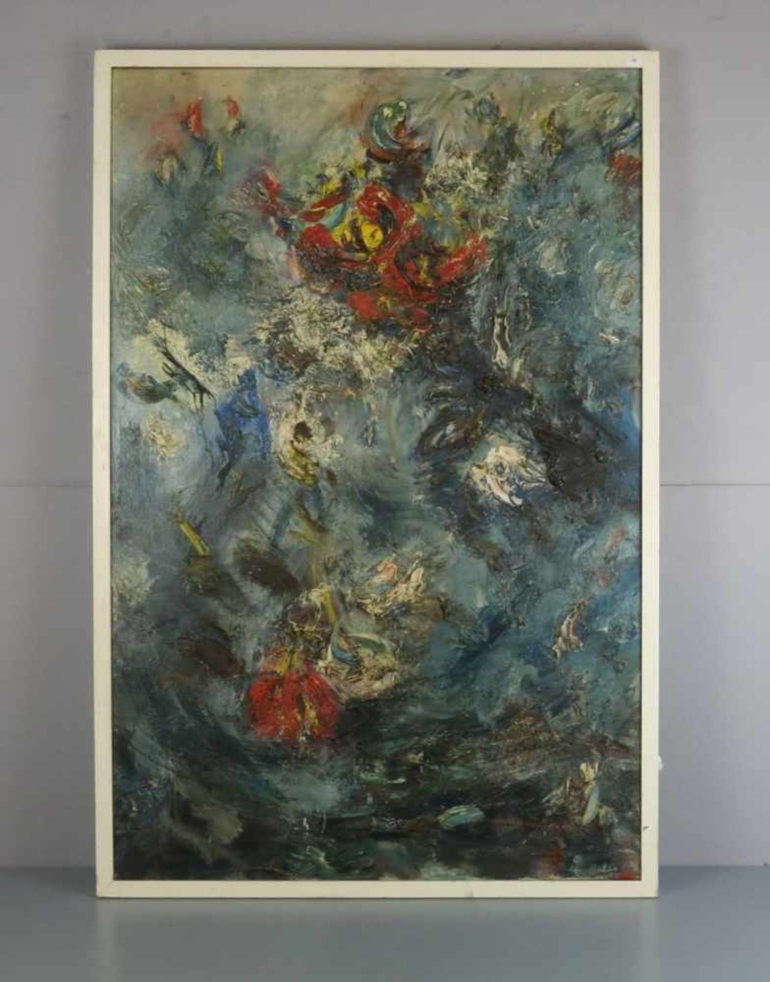 KLEY, HENRI (geb. 1908), Gemälde / painting: "Abstrahiertes Blumenstillleben", Öl auf Leinwand / oil