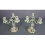 PAAR LEUCHTER / TISCHLEUCHTER / KANDELABER / candle stands, Porzellan, Manufaktur Meissen,