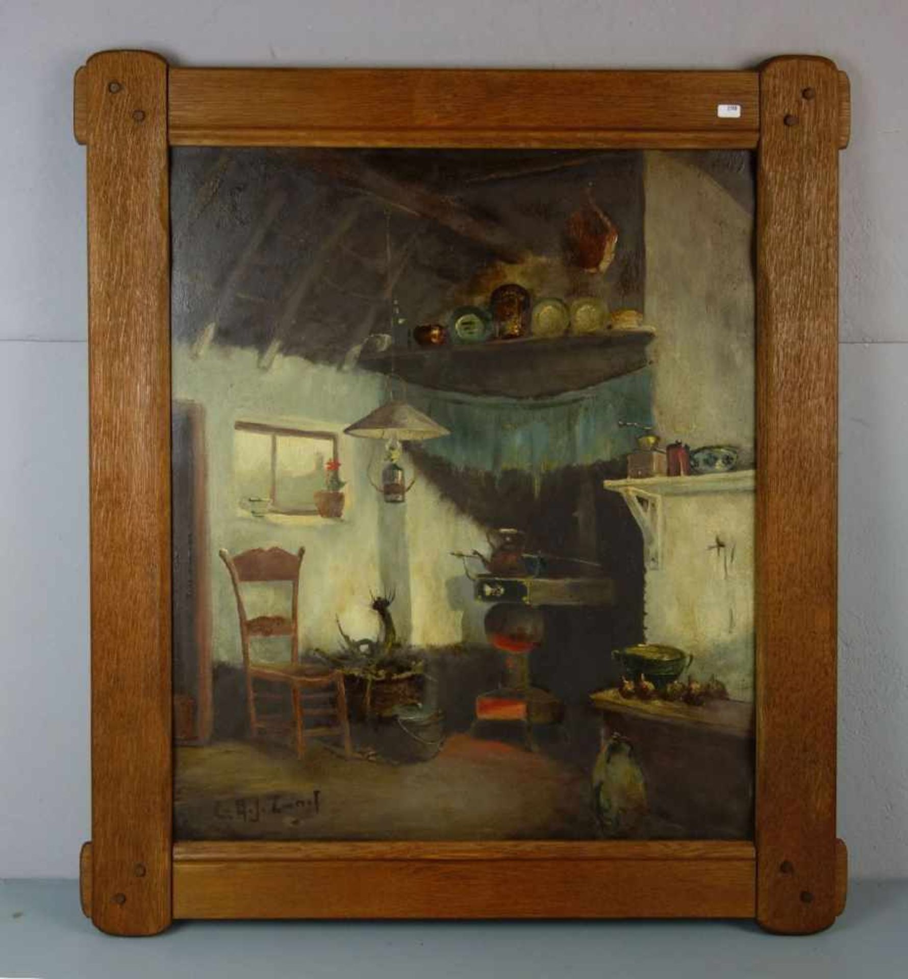 ZWART, ARIE (Adrianus Johannes Zwart, Rijswijk 1903-1981 Laren), Gemälde / painting: "Interieur", Öl