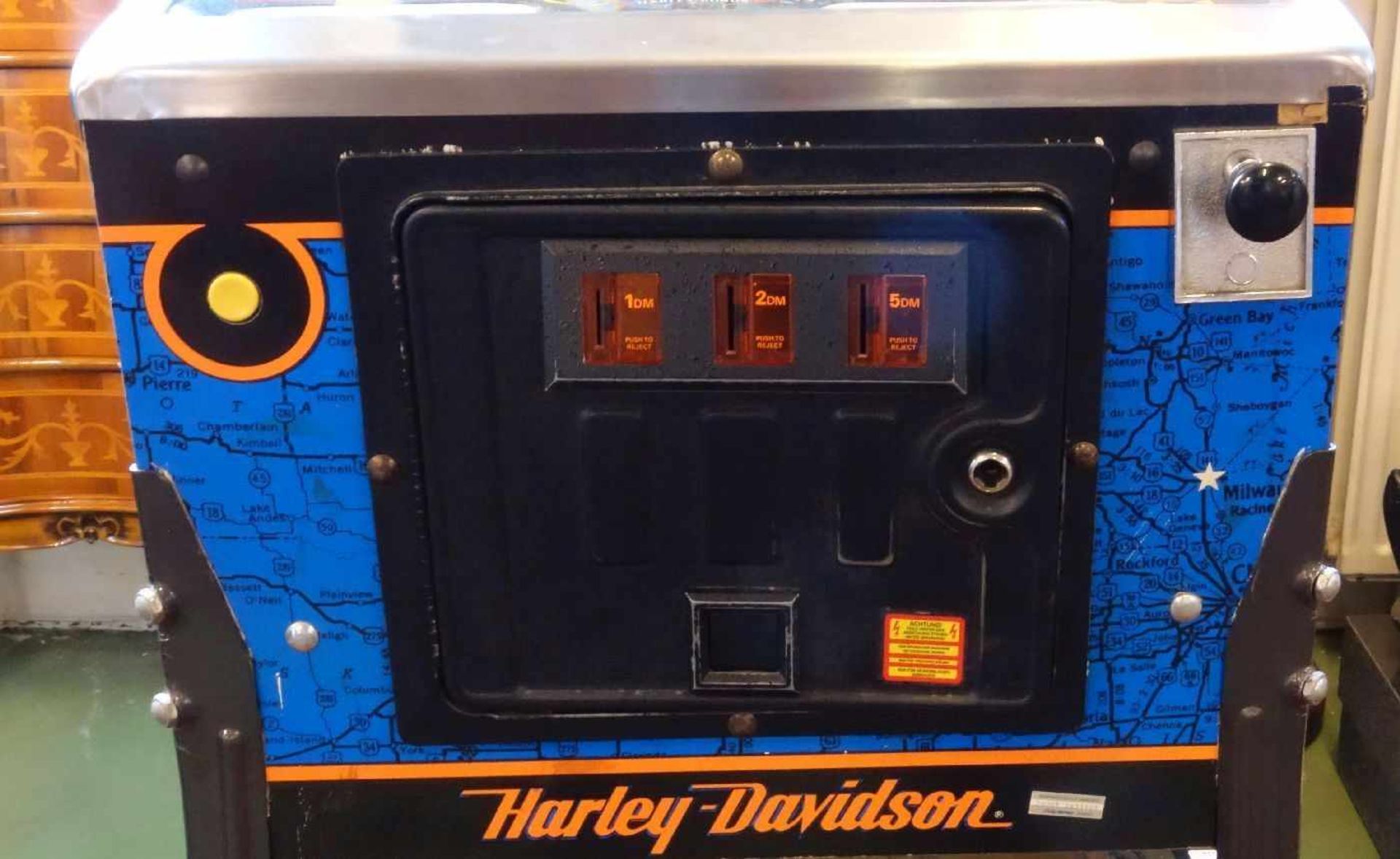 FLIPPERAUTOMAT / FLIPPER BALLY "HARLEY DAVIDSON" / pinball, aus dem Jahre 1991, Manufaktur Bally. - Image 9 of 14